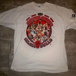 Vtg 90's Starter Chicago Bulls Rap Tee Tshirt XL